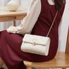 RED DRAGONFLY Women's Handbag, Cowhide Crossbody Bag, Shoulder Bag, Square Bag, White