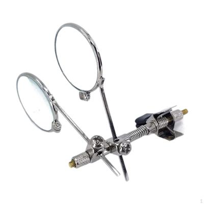 Loupe Glasses Clip On Magnifier 5x/10x 2 Lens Eye Loops Eyeglass Watch Repair