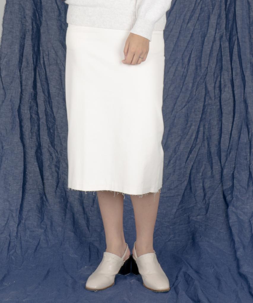 Odd Dot String Cotton Skirt [Ivory]