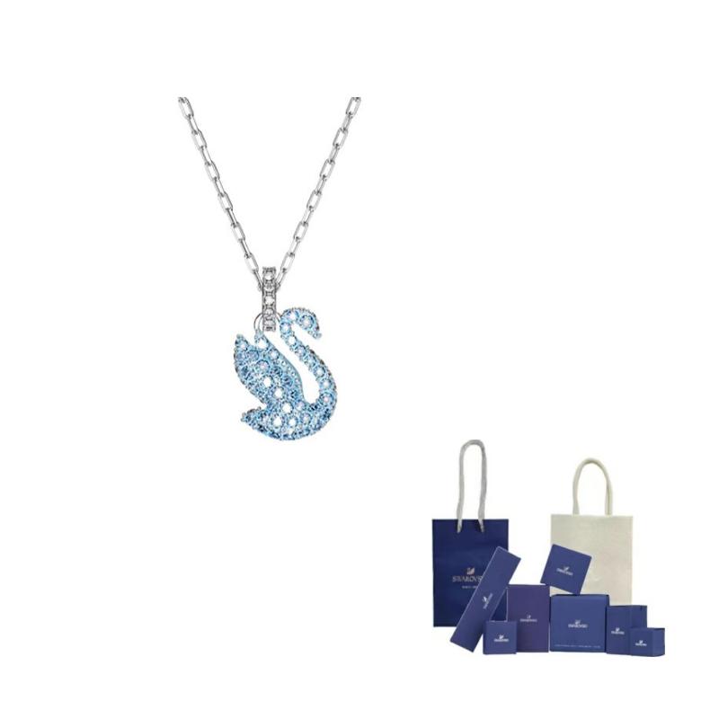 Swarovski Necklaces Womens Blue F-Original Brand