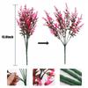 10pcs Simulated Plant Plastic Lavender Wheat Ears Indoor and Outdoor Decorative Purple Lavender Fake Flowers Wedding Decoration