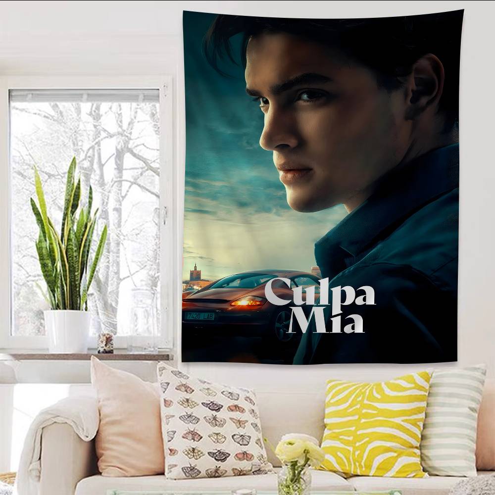 My Fault Culpa Mia 2023 Movie Anime Tapestry Hippie Flower Wall Carpets Dorm Decor Cheap Hippie Wall Hanging