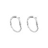 S925 Silver Zircon Large Hoop Earrings: Elegant, Luxurious, Niche Design