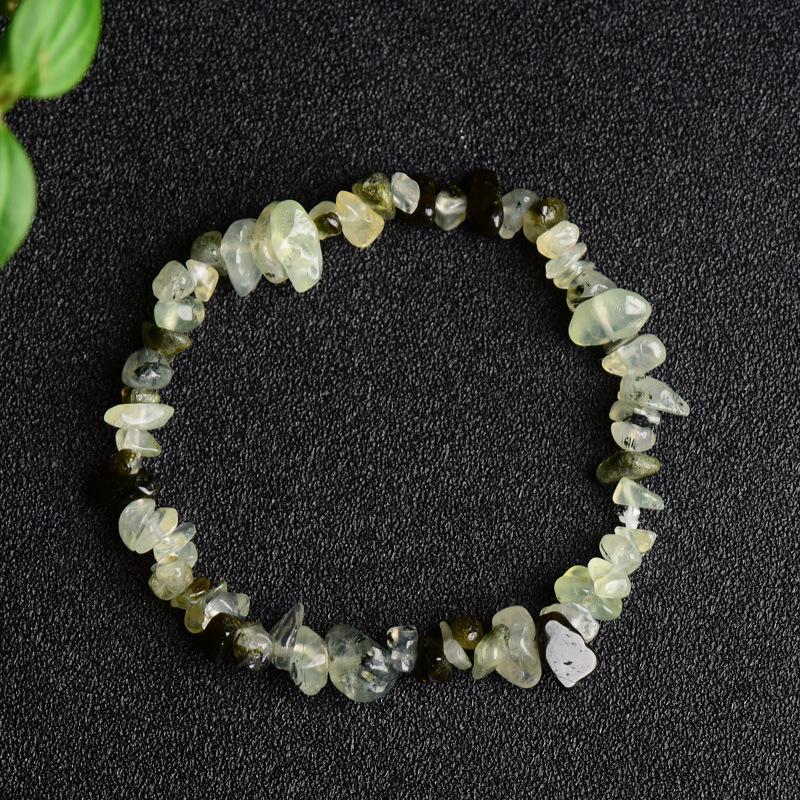 Yellow Crystal & White Pine Tiger Eye Chain Bracelet - Trendy Unisex Retro Style, Personalized Matching Options Available.