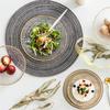 Round Woven Placemats for Table Nordic Faux Cotton Linen Yarn