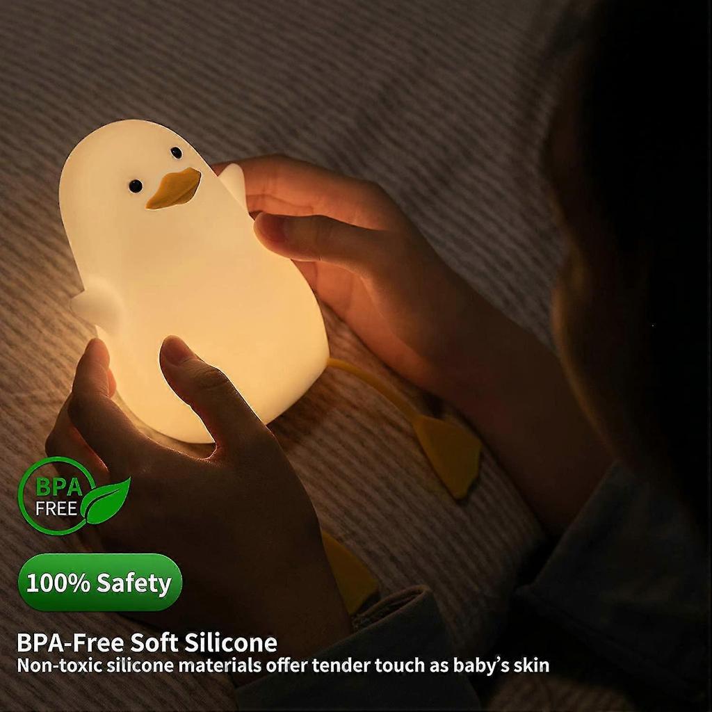 Cute Duck Night Light, Gifts For Women Teen Girls Baby,night Lights For Kids Bedroom, Cute Christmas Seagull Chick Silicone Nightlights For Children T