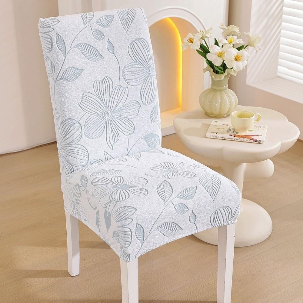 Elastic Stretch Jacquard Chair Cushion Cover Long Solid Color Seat Covers Polar Fleece Waterproof Chair Protectors Household