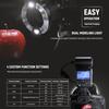Neewer Marco Ring 76Ws GN15 5600K TTL Speedlight with Curtain Color and Lens Adapter Ring for and Macro Photography with EOS Cameras RF1-C Flash,
