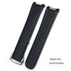 New Curved End Soft Watchband for Omega Aqua Terra 150 18mm 19mm 20mm Black Green Yellow Colorful Rubber Silicone Watch Strap