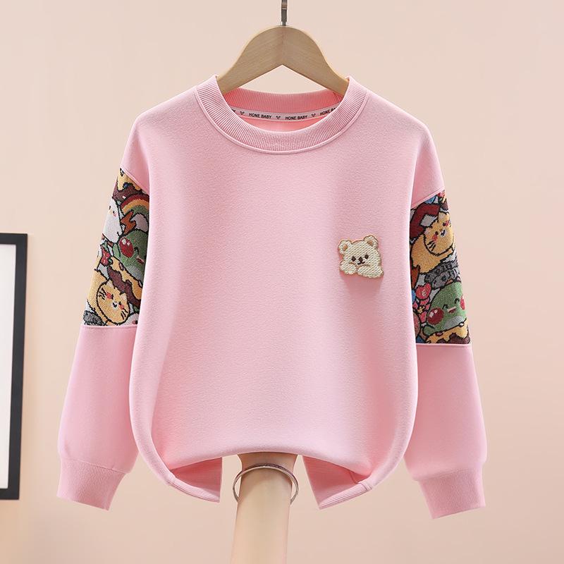 

Girls White Long Sleeve Sweatshirt - Spring Fashionable Top for Children 170cm
