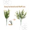 Artificial Flowers for Outdoors, 12 Bundles Fake White Flowers for Outdoor Planters, Faux Plants with Silk Flowers for Porch Decor Garden Patio Home