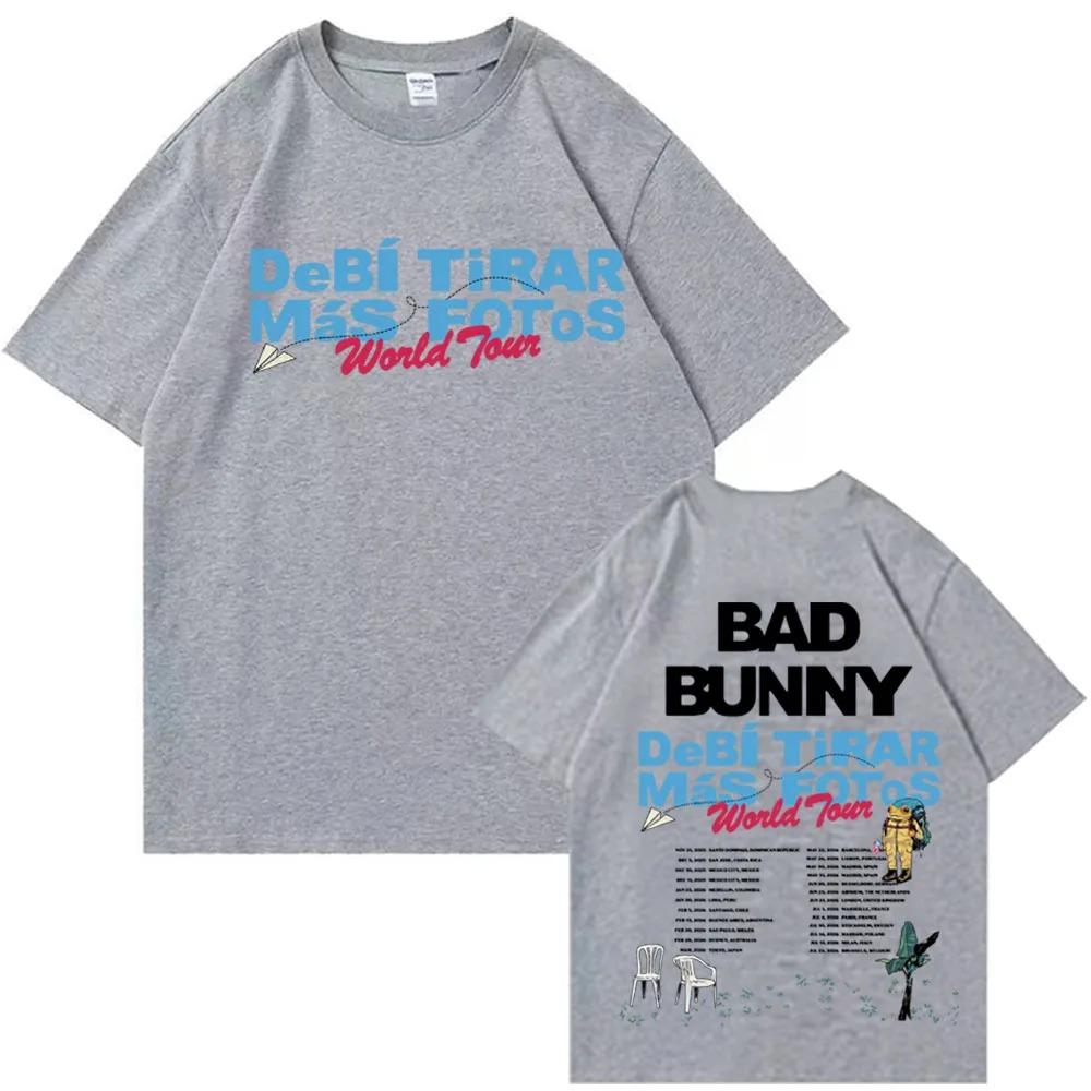 Bad Bunny World Tour 2026 T-shirt Harajuku O-neck Casual Shirt Gift Y2k Short Sleeves Classic Streetwear Trendy Cotton