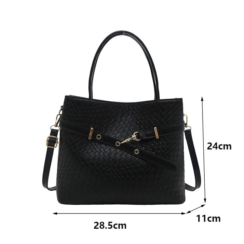 Fall New Woven Bucket Bag Women Minimalist Versatile Shoulder Crossbody High-end Handheld Purse CLE