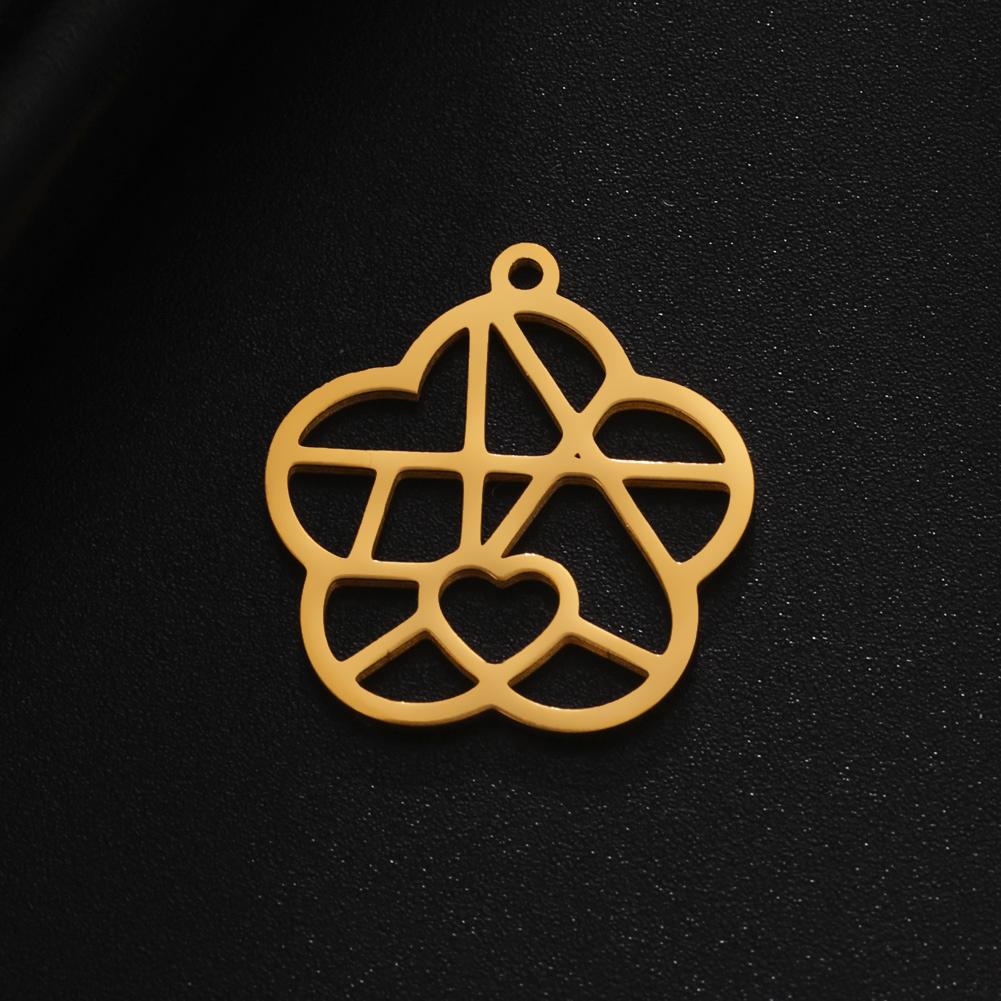 Teamer 5pcs Fashion Charms for Jewelry Making Stainless Steel Charm Pendant DIY Bracelets Necklace Jewelry Accessories Wholesale