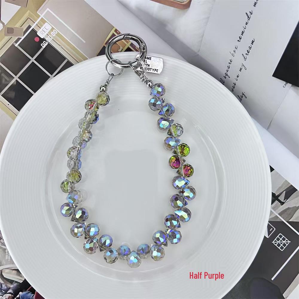In Stock: Crystal Wrist Phone Strap with Charm Keychain Accessories