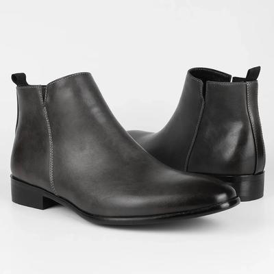 Men's Chelsea Boots Small Square Toe Men's Shoes Versatile and Fashionable Short Boots Men's Ankle Boots Fashion Leather Shoes