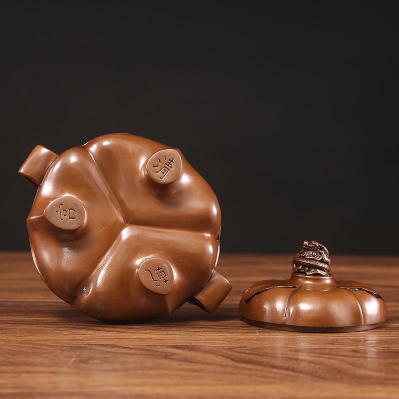 Copper Qianqing Palace For Home Use, Incense , Tea Ceremony, Aromatherapy Burner, Antique Purple C