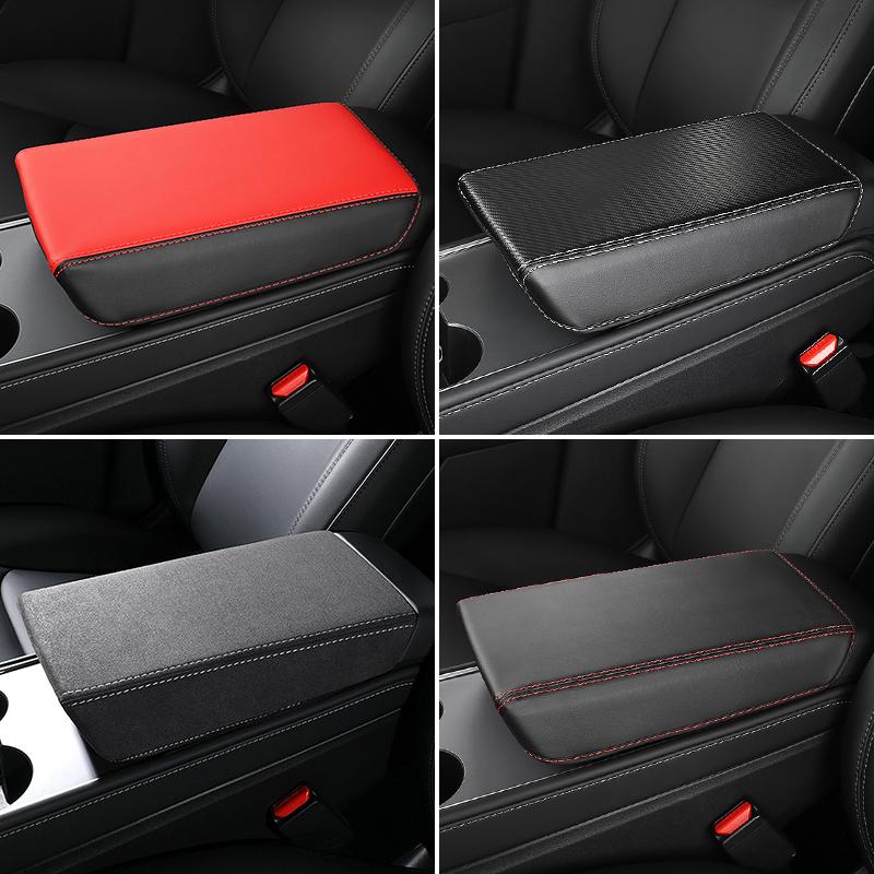 

Крышка подлокотника автомобиля, центральная подушка, накладка на поручни, кожаный коврик из микрофибры для Tesla Model 3 Model Y 2017-2022 2023