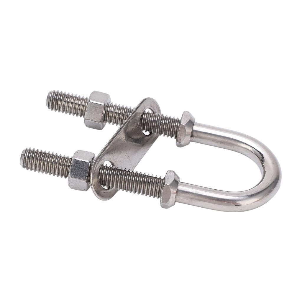 Marine U Shape Bolt Bow Eye 304 Stainless Steel Silver Rust Resistant Boat Yacht Hardware