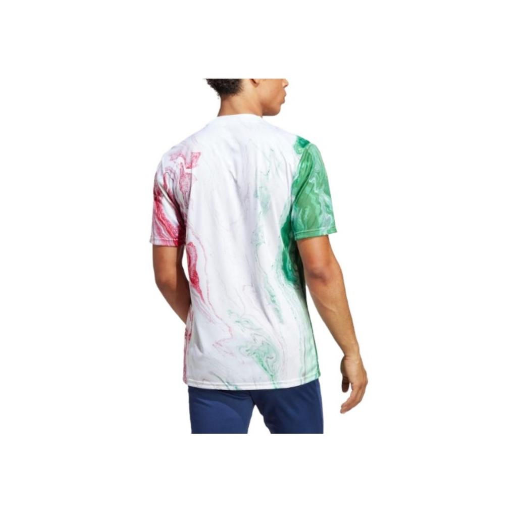 Adidas Colorblock Round Neck Short Sleeve Soccer Jersey Men Tops White HS9868