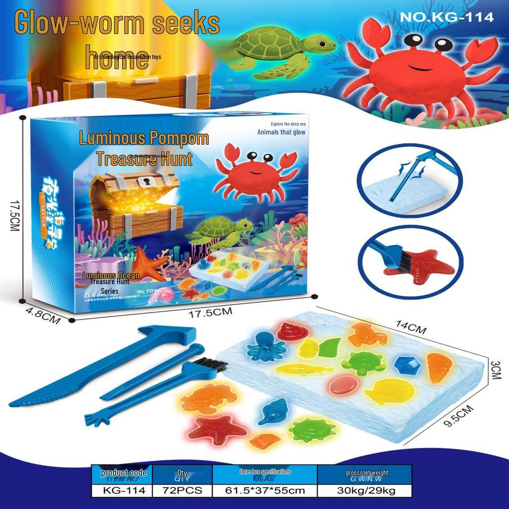 Dinosaur Fossil Excavation Kit: Children's DIY Science and Gem Dig Adventure
