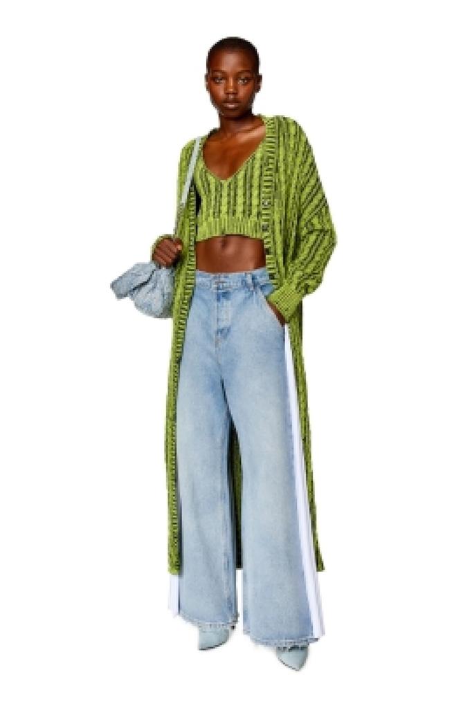 Diesel Women's Loose Fit Denim Pants, Size 24, Indigo Blue, A119480EMAG