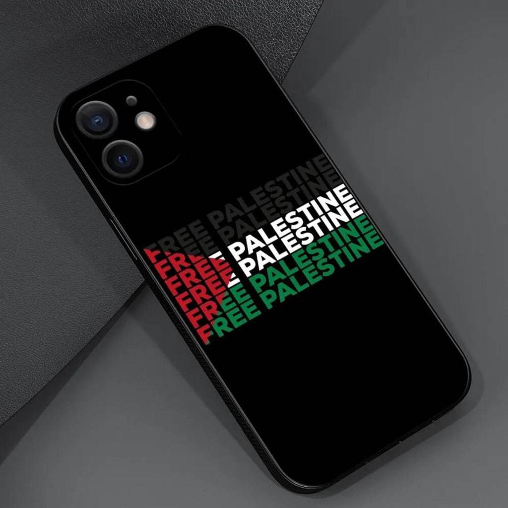 Palestine Flag Map Soft TPU Sublimation Case for iPhone XS XR 11 12 13 14 15 16 17 Pro Max