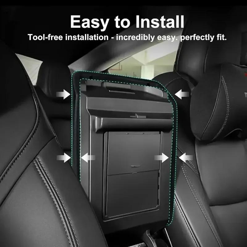 For Tesla Model 3 Y 2019-2025 Model 3 Highland 2025 Car Center Console Armrest Cover TPE Armrest Cushion FAuto Accessories