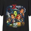 X-Files Alien Abduction Cartoon Style Retro Sci-Fi TV Poster Unisex Crew Neck Cotton T-Shirt and Kids Tshirt
