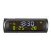 Digital Clock Auto Solar Powered Clock with Week Month Calendar Time Temperature Display Car Electronic Clock Wire Free