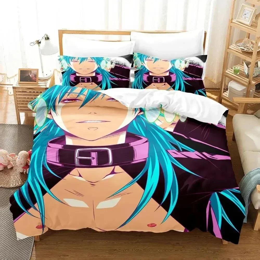 Comforter Anime Dramatical Murder Game Bedding Set Printed Bed Set With Bed Soft Queen King Size Bedclothes Home