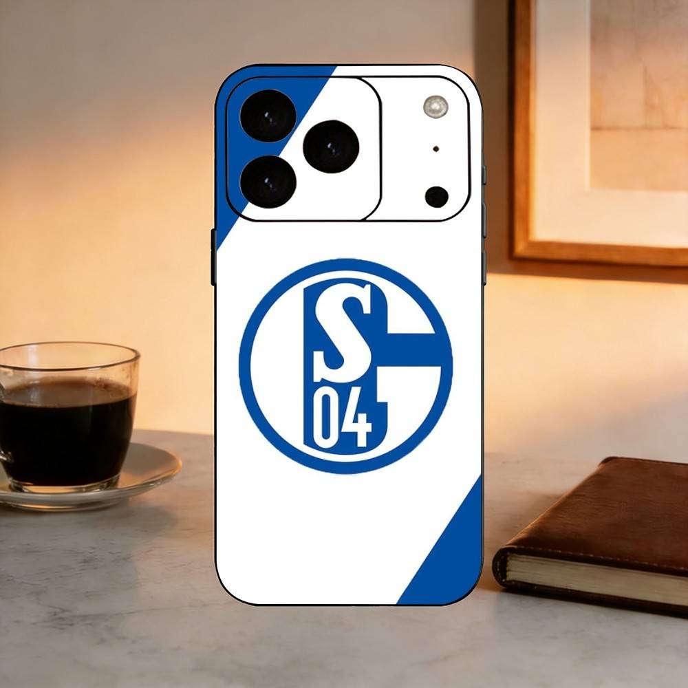 S-Schalke S04  Phone Case For iPhone 17,16,15,14,13,12,11 Plus,Pro Max,XS,Soft Silicone Black Cover
