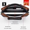 PLAYBOY Men's Leather Business Laptop Messenger Bag