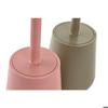 Brosse de salle de wc - DKD Home Decor - 12x12x34,5 cm - Rose - Matériaux de qualité supérieure