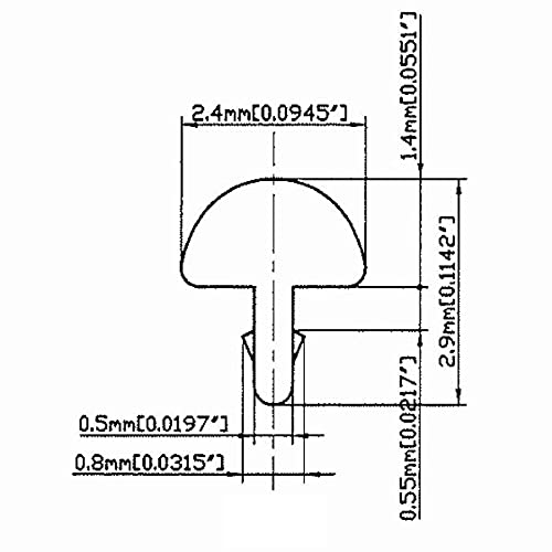 YJB PARTS Guitar Fret Wire (NS18%), Hardness HV-200, 35cm x 20 Wires (Volume Pack), Made in Japan (2.4mm x 1.4mm)