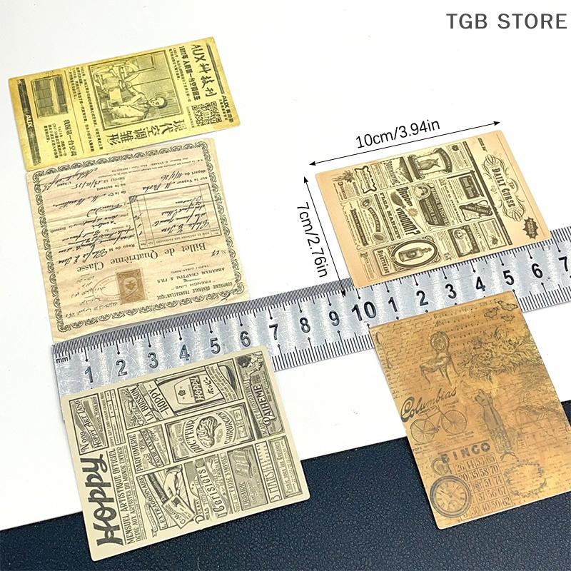 5Pcs Dollhouse Miniature Kraft Paper Newspaper Magazines Mini Retro Newspapers And Periodicals Books Model Home Decor Toy Random