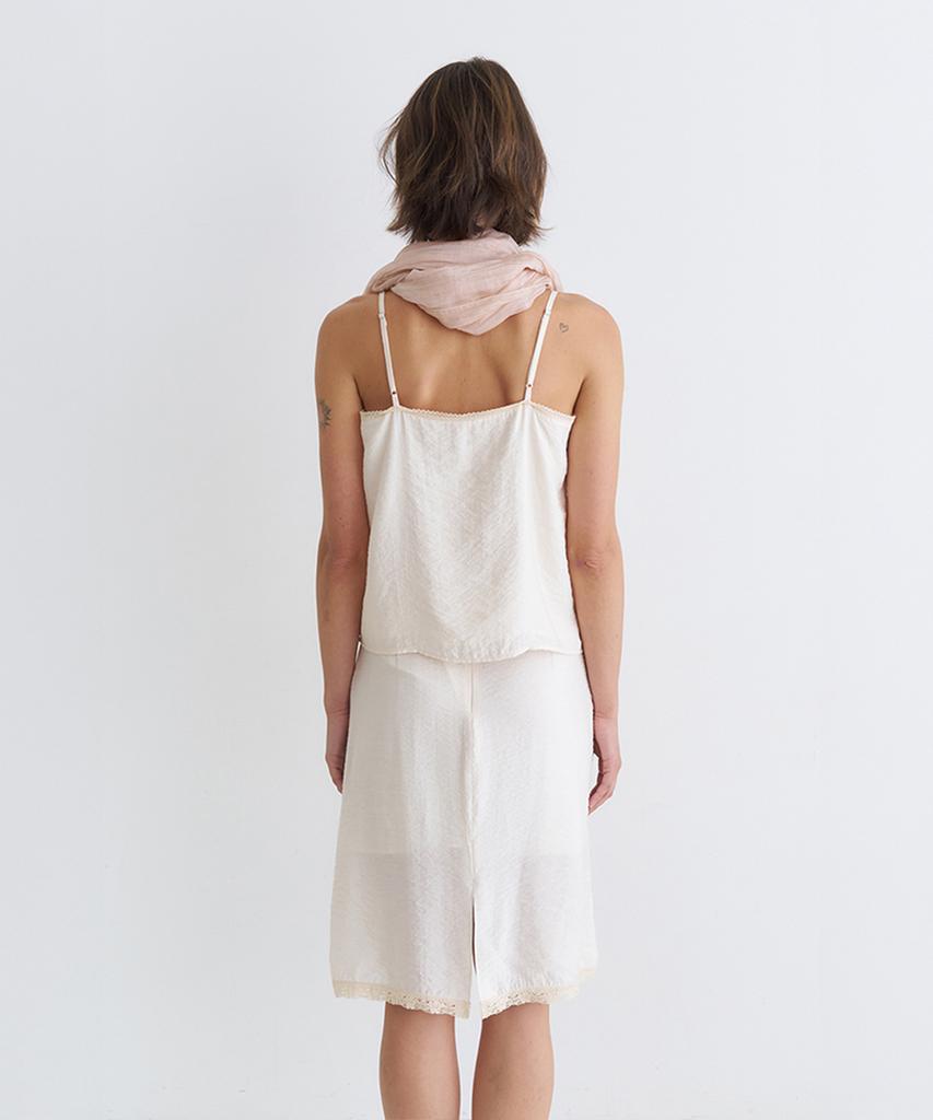 VEM.VER Lace Trim Midi Skirt_Ivory