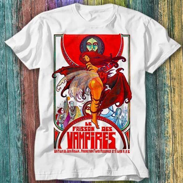 

Футболка Les Frisson Des Vampires Французский фильм ужасов Футболка Дракула Топ Футболка 332 XL