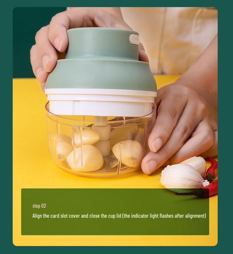 Beiling Electric Garlic Chopper: Home Pull-Cut Mincer and Masher.