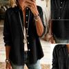 Women's Casual Long Sleeve Button Front Denim Jacket