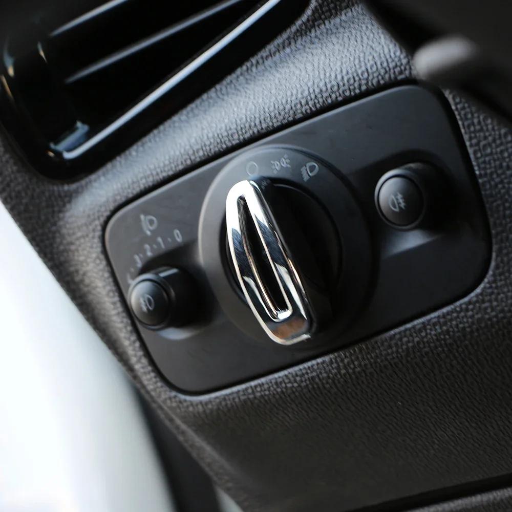 Car Headlight Switch Knob Cover Decorative Sticker for Ford Fiesta Ecosport 2009 - 2012 2013 2014 2015 2016 2017