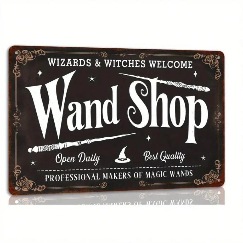Wizard Wand Shop Vintage Metal Sign Fantasy Home Decor