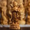 Golden Boy and Jade Girl Wooden Ornament Chinese Style Solid Wood Carved Ornaments Wooden Carving Crafts Home Decorations