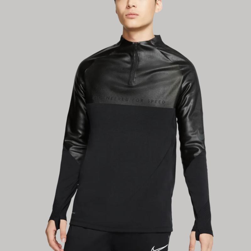Nike Vapor Knit Strike Fermuarlı Panel Spor Kapüşonlu Sweatshirt Erkek kapüşonlular BQ5835-010