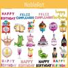 Alles Gute zum Geburtstag Aluminiumfolienballons Bunte Partydekorationen für Kinder und Erwachsene