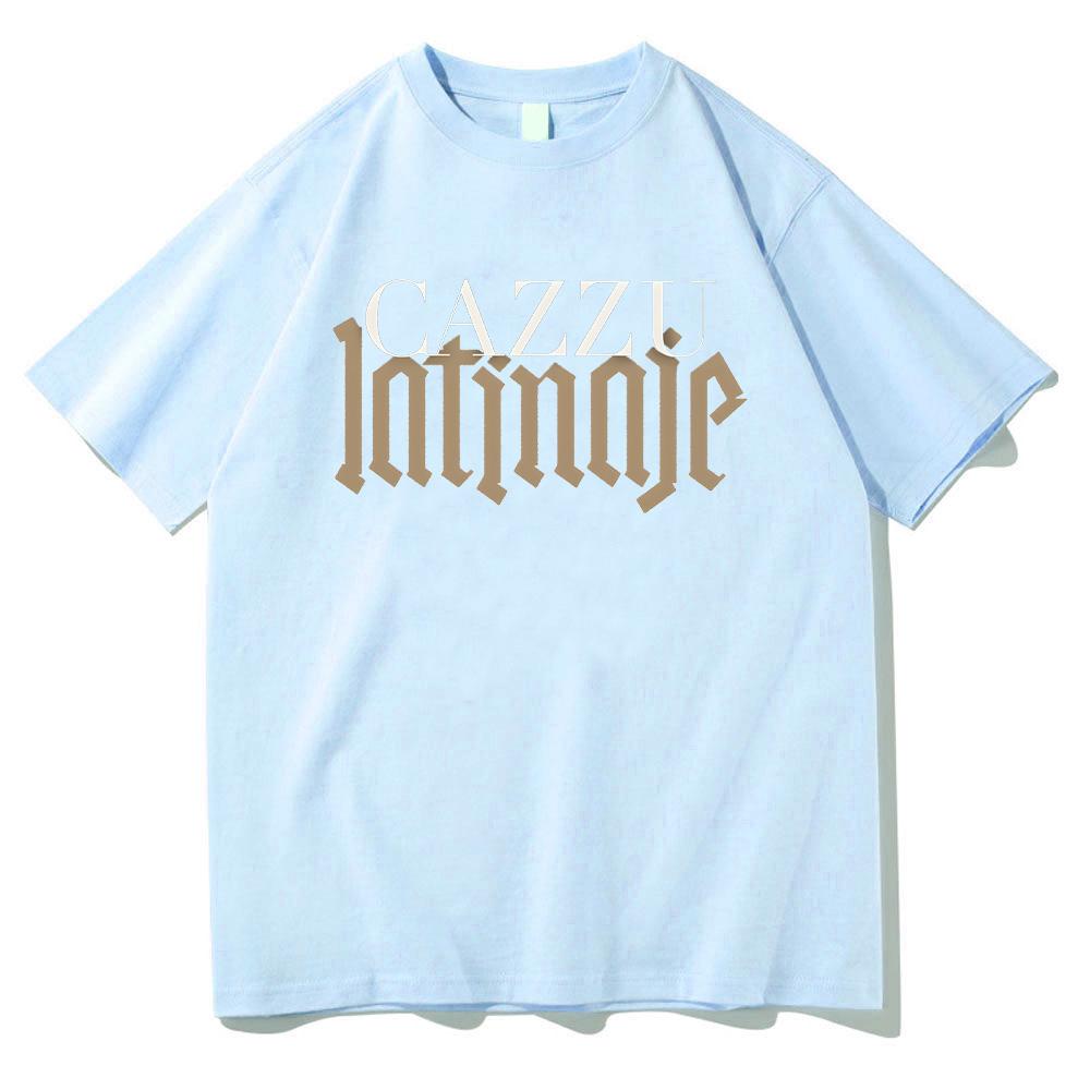 Cazzu Latinaje Album Cotton Tee Crew Neck Summer Clothes T-shirts Vintage Unisex T-Shirt Summer Men Women Short Sleeve Clothes