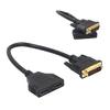 Dual HDMI-compatible Female 24+1 Male Adapter to DVI Cable Bi-Directional Converter Wire