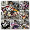 G Grand T Theft S Auto G GTA 6 Jogo Gamer Tapete Tapete Arte para Decoração de Quarto Casa Quarto Sofá Presente Tapete para Área Infantil Tapete Antiderrapante