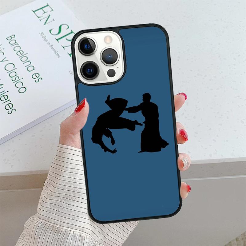 Aikido Japanese Martial Phone Case cover For iPhone 17 Air 15 16 16e 14 13 Pro Max Coque 12 11 Pro Max For Apple PLUS fundas
