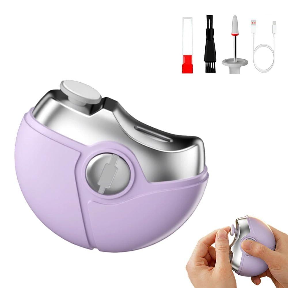 2 Speeds Adjustable Electric Polishing Nail Clippers Dual-Speed Quiet Electric Toenail Clippers Rechargeable One-Hand Operated
